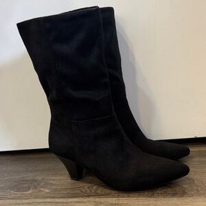 Target Black Heeled Boots for Women Size : 6